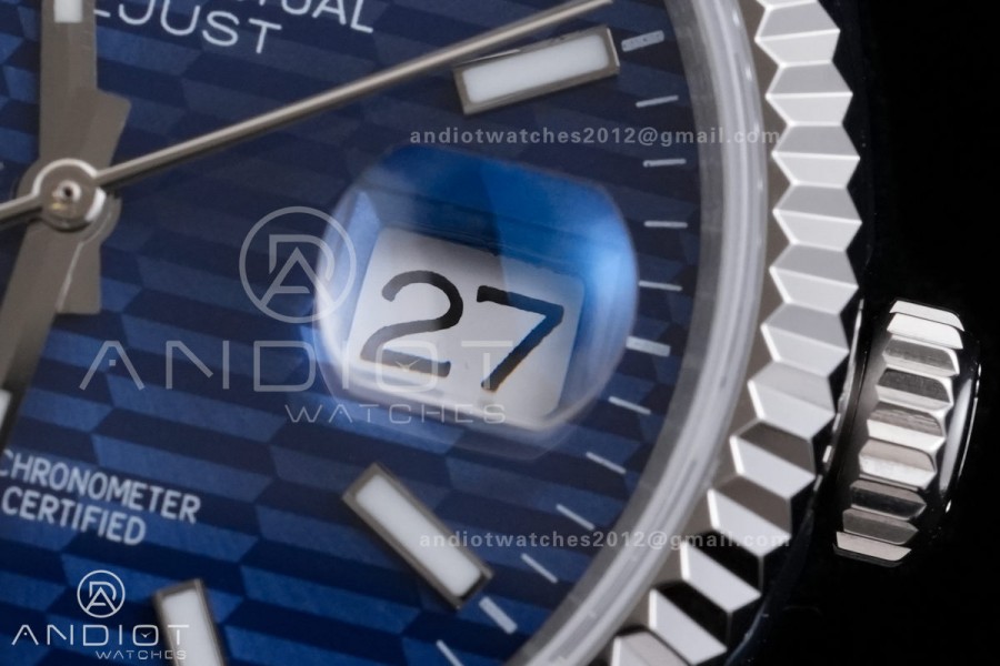 DateJust 36 126234 GSF 1:1 Best Edition Blue Textured Dial on SS Jubilee Bracelet A3235