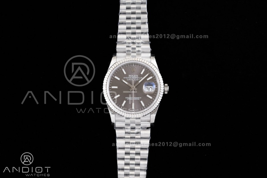 DateJust 36 126234 GSF 1:1 Best Edition Grey Dial on SS Jubilee Bracelet A3235