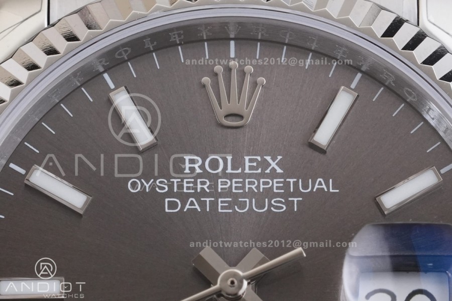 DateJust 36 126234 GSF 1:1 Best Edition Grey Dial on SS Jubilee Bracelet A3235