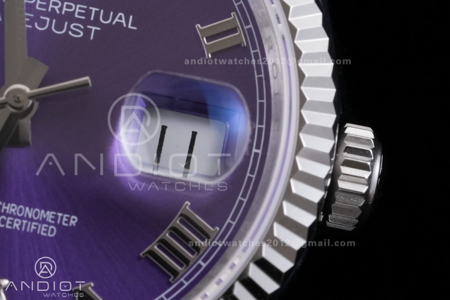 DateJust 36 126234 GSF 1:1 Best Edition Purple Diamonds Roman Dial on SS Jubilee Bracelet A3235