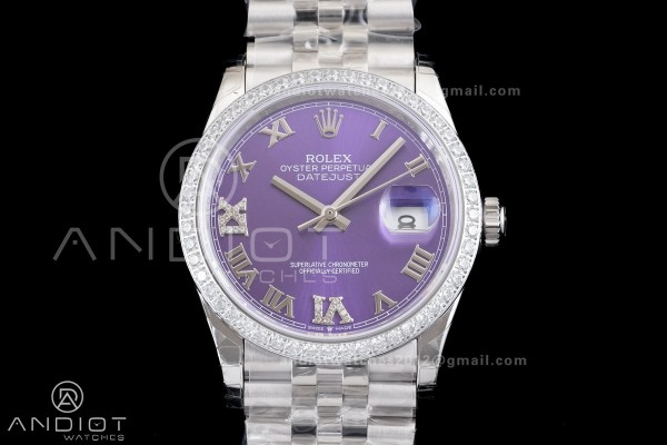 DateJust 36 126234 GSF 1:1 Best Edition Purple Dia...