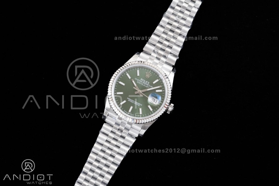 DateJust 36 126234 GSF 1:1 Best Edition Green Dial on SS Jubilee Bracelet A3235