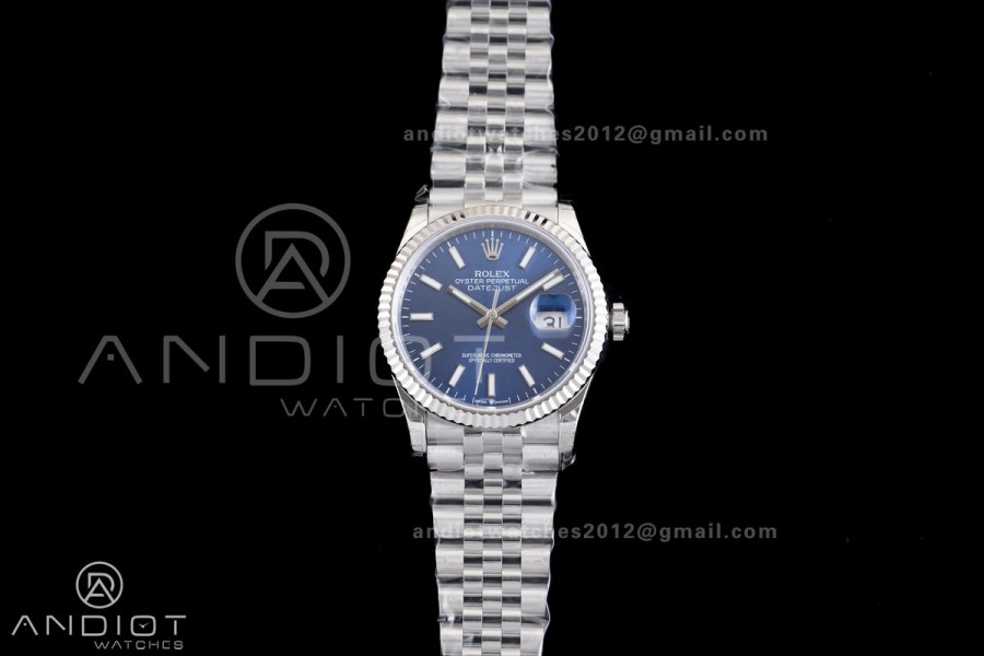 DateJust 36 126234 GSF 1:1 Best Edition Blue Dial on SS Jubilee Bracelet A3235