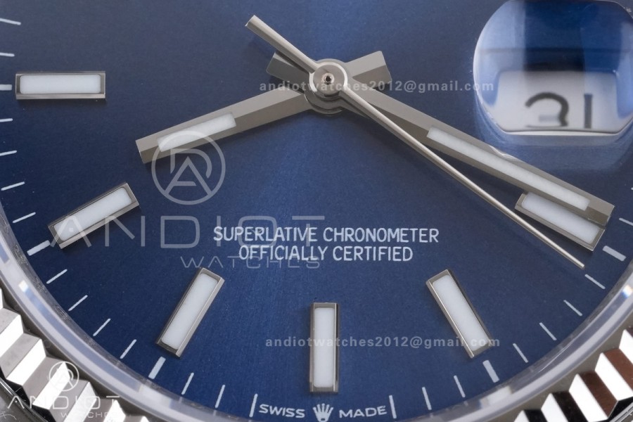 DateJust 36 126234 GSF 1:1 Best Edition Blue Dial on SS Jubilee Bracelet A3235