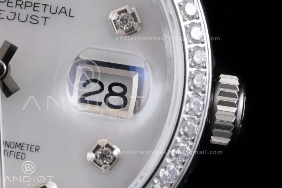 DateJust 36 126234 GSF 1:1 Best Edition White MOP Diamonds Dial on SS Jubilee Bracelet A3235