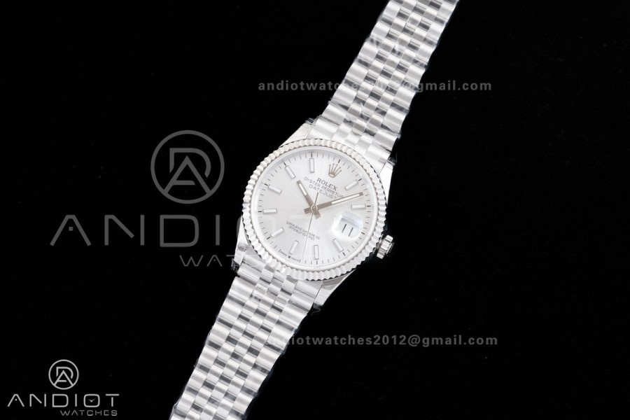 DateJust 36 126234 GSF 1:1 Best Edition Sliver Dial on SS Jubilee Bracelet A3235