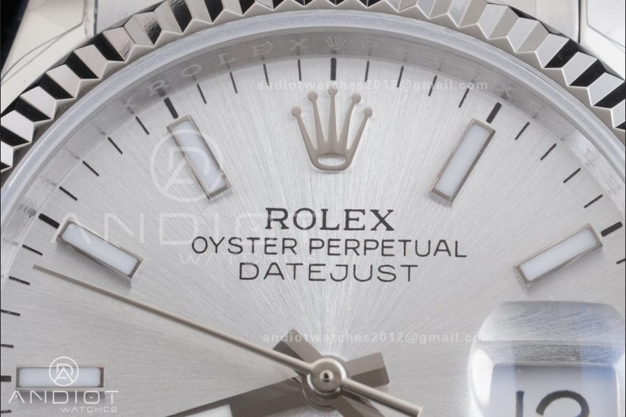 DateJust 36 126234 GSF 1:1 Best Edition Sliver Dial on SS Jubilee Bracelet A3235