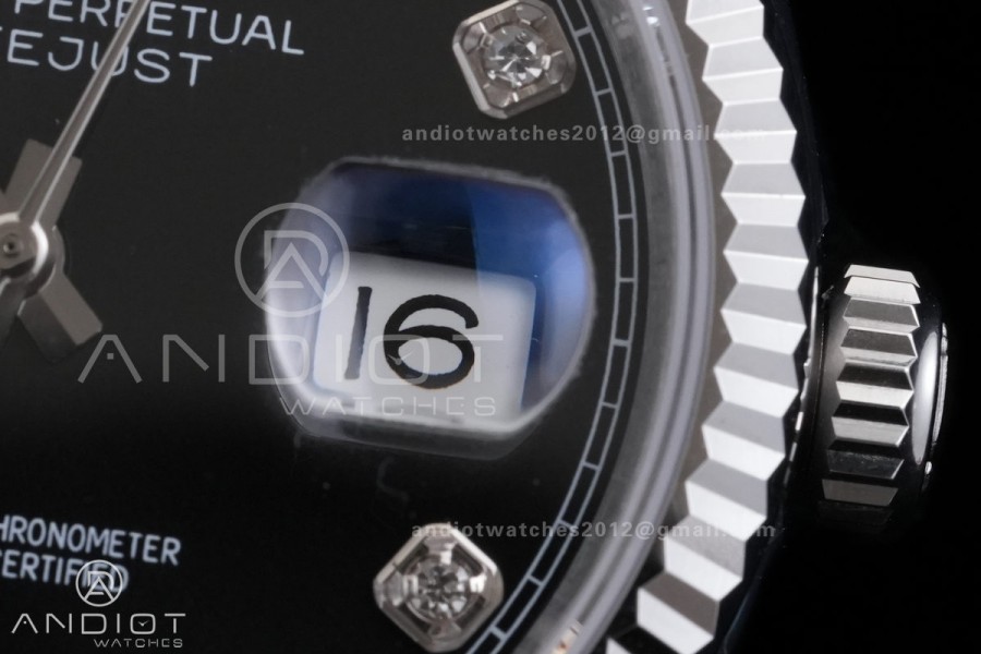 DateJust 36 126234 GSF 1:1 Best Edition Black Diamonds Dial on SS Jubilee Bracelet A3235