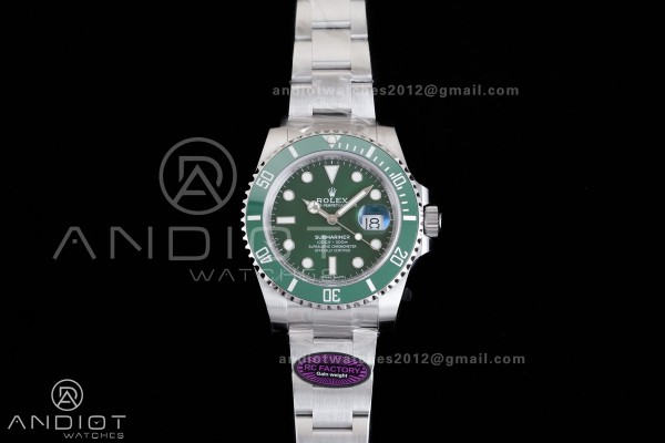 Submariner 116610 LV Green Ceramic 904L Steel RCF ...