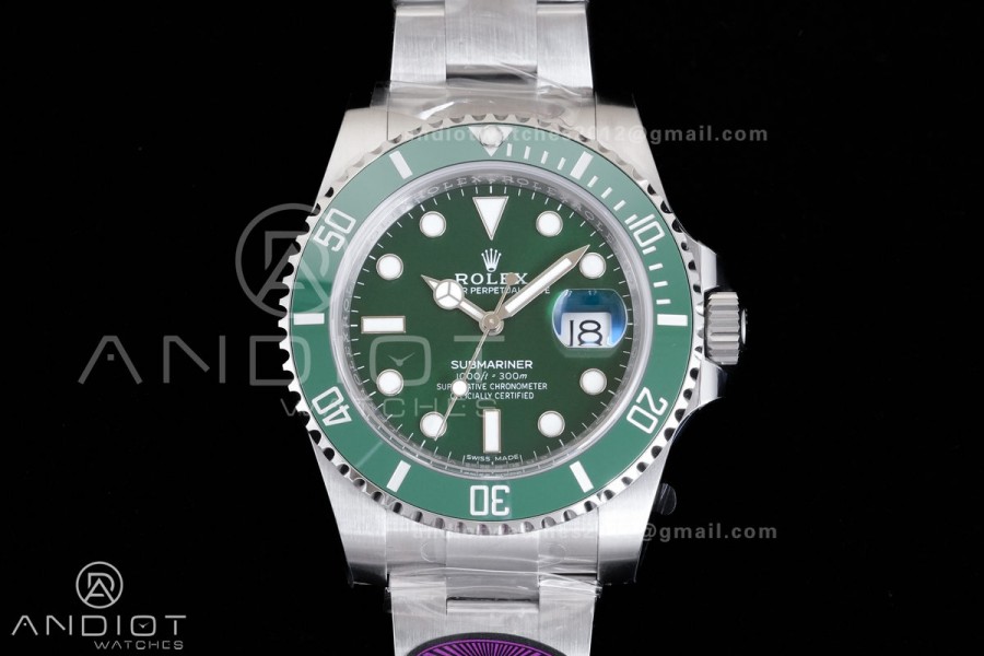 Submariner 116610 LV Green Ceramic 904L Steel RCF 1:1 Best Edition DD3135