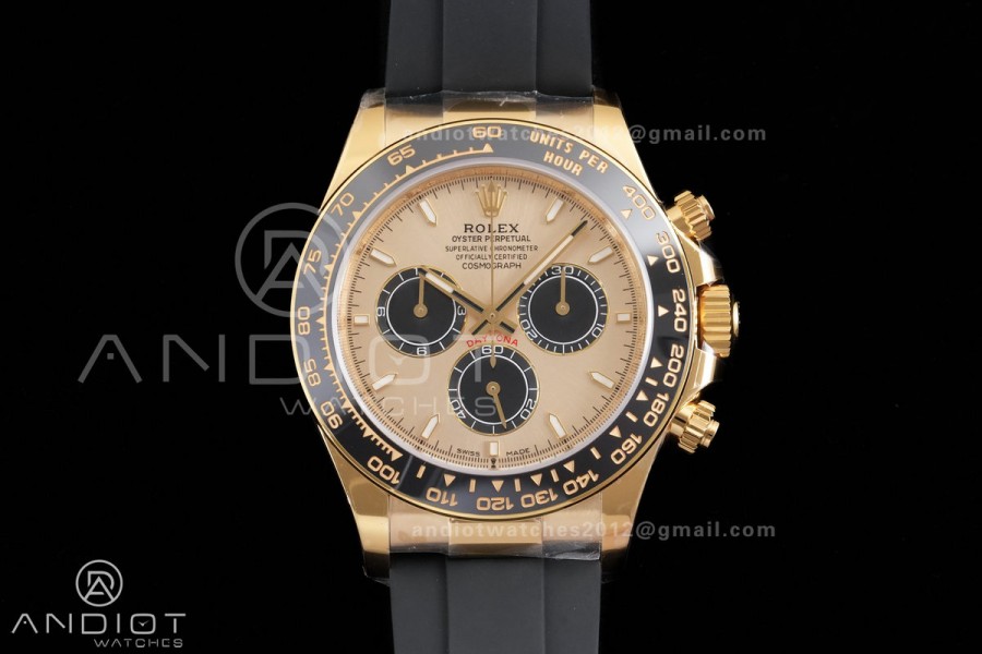 Daytona 126518 RCF 1:1 Best Edition YG/Black Dial on Oysterflex Strap SH4131