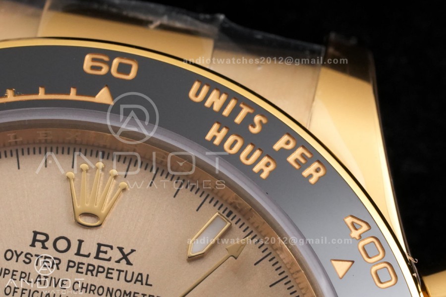 Daytona 126518 RCF 1:1 Best Edition YG/Black Dial on Oysterflex Strap SH4131