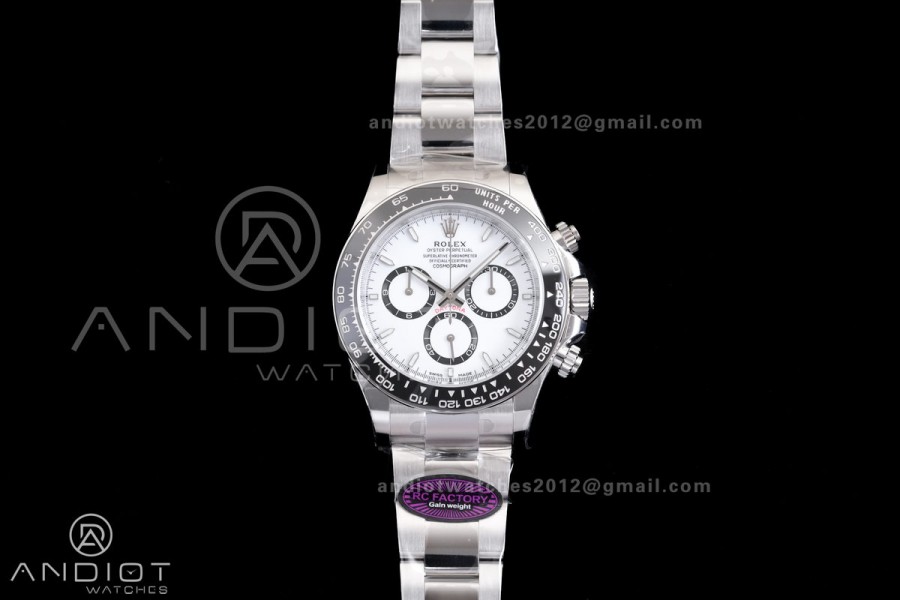Daytona 126500 RCF 1:1 Best Edition 904L Steel White Dial on SS Bracelet SH4131