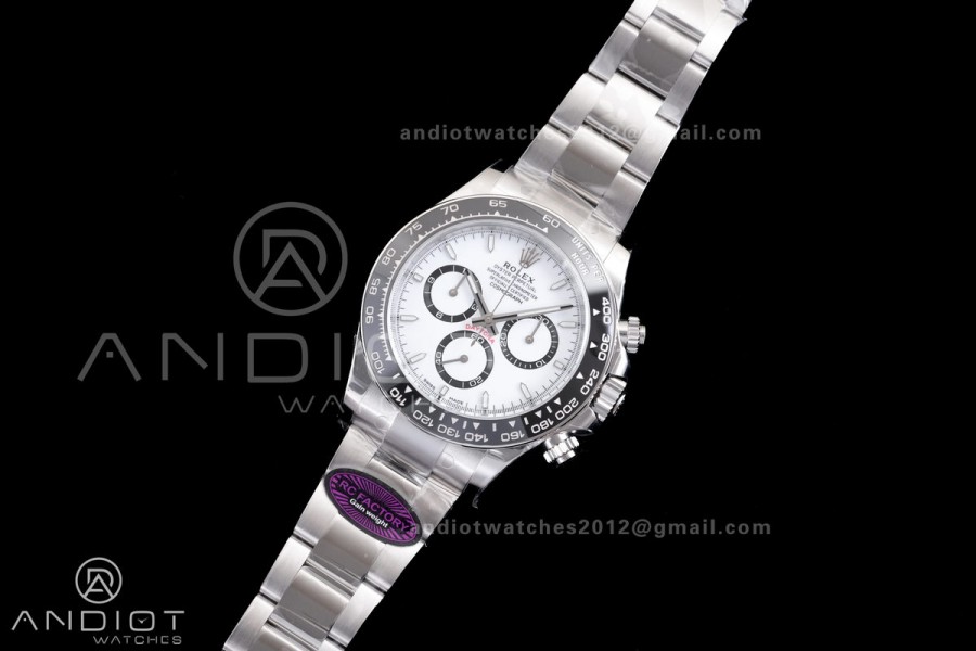 Daytona 126500 RCF 1:1 Best Edition 904L Steel White Dial on SS Bracelet SH4131