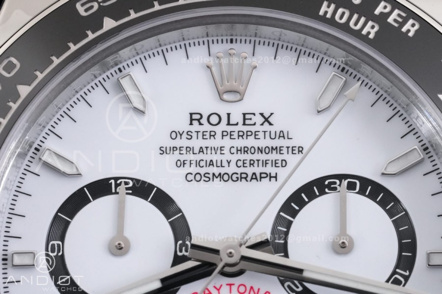 Daytona 126500 RCF 1:1 Best Edition 904L Steel White Dial on SS Bracelet SH4131