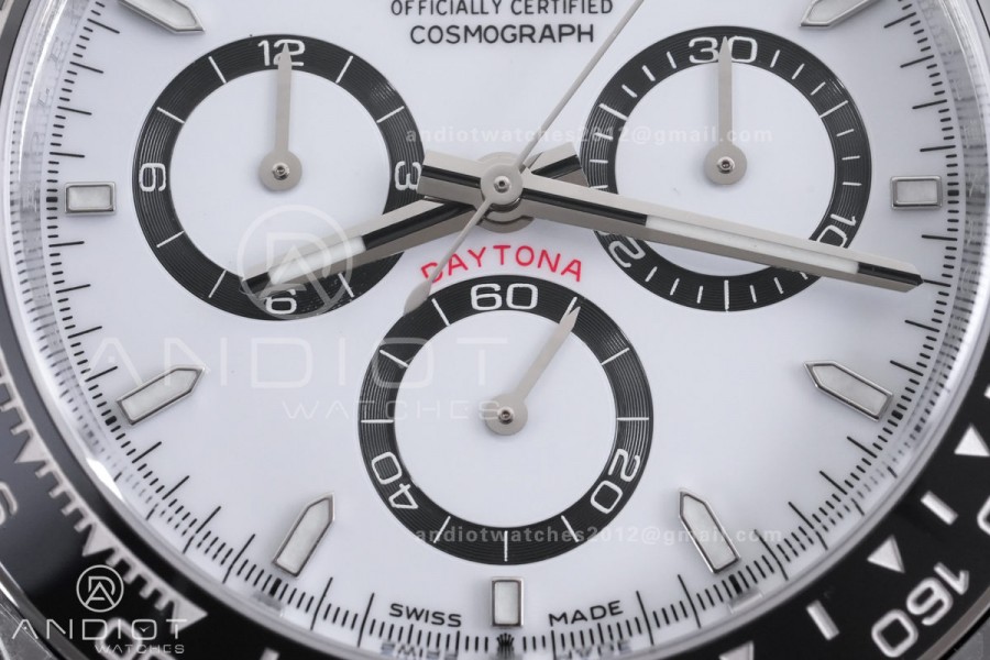 Daytona 126500 RCF 1:1 Best Edition 904L Steel White Dial on SS Bracelet SH4131