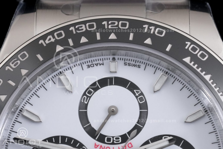 Daytona 126500 RCF 1:1 Best Edition 904L Steel White Dial on SS Bracelet SH4131