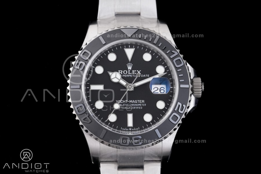 Yacht-Master 226627 Titanium Clean Plus 1:1 Best Edition Black Dial on Titanium Bracelet DD3235
