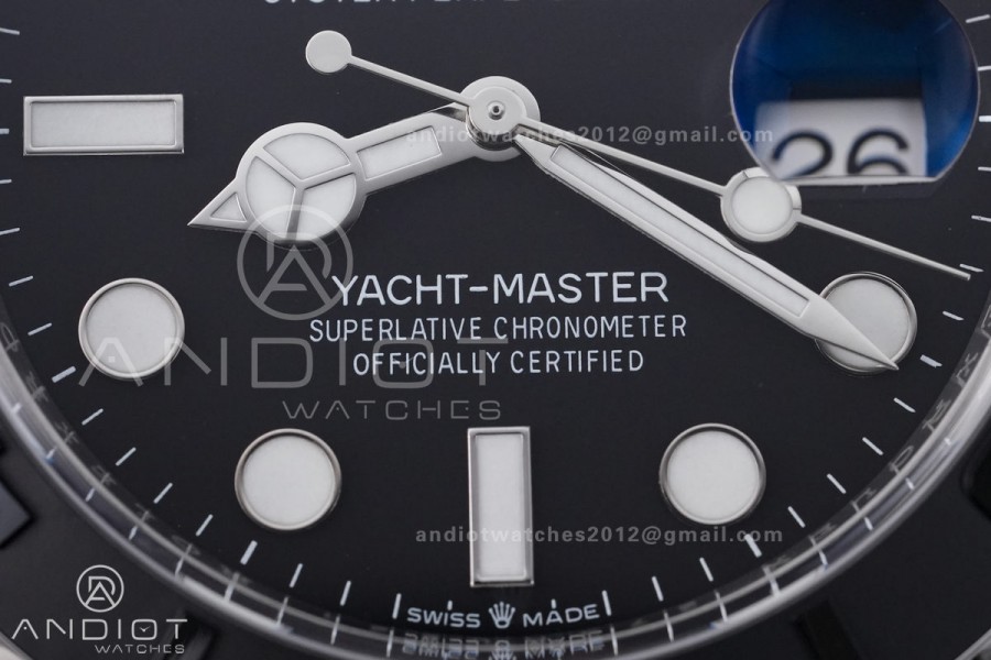 Yacht-Master 226627 Titanium Clean Plus 1:1 Best Edition Black Dial on Titanium Bracelet DD3235