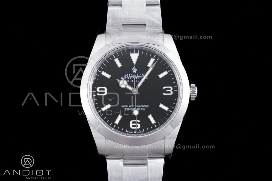 Explorer I 224270 40mm EWEF 1:1 Best Edition Black Dial on SS Bracelet A3230