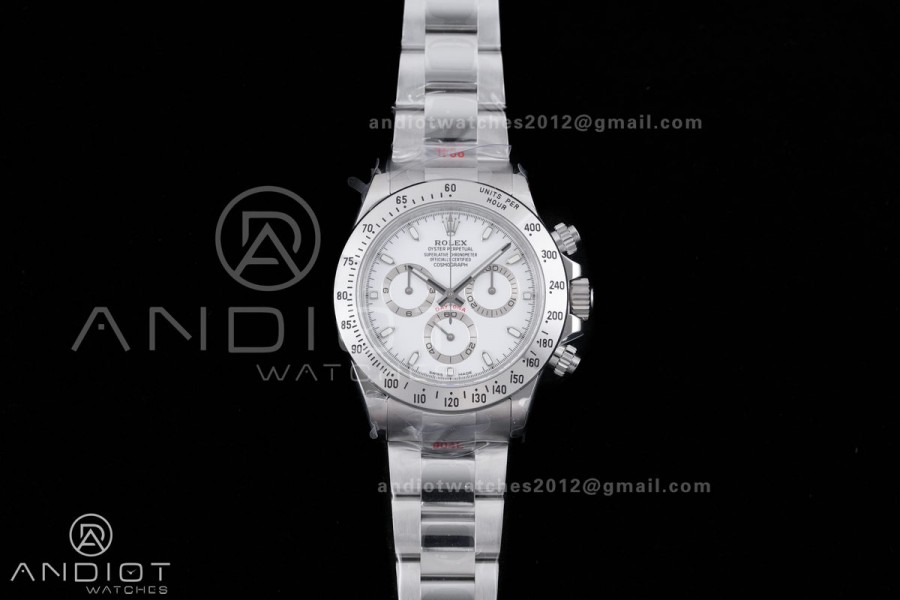 Daytona 116520 QF 1:1 Best Edition White Dial on SS Bracelet SA4130 V2