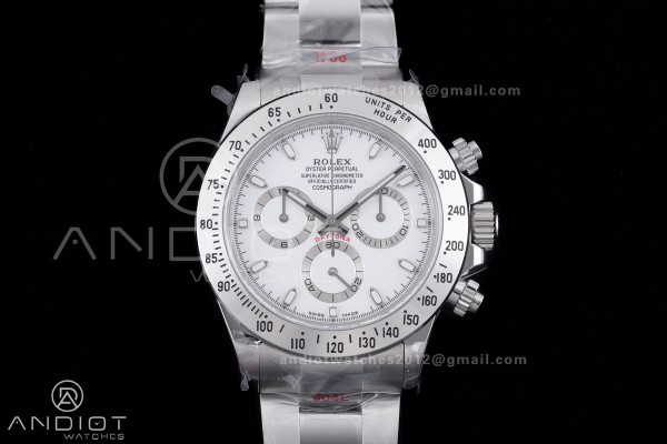 Daytona 116520 QF 1:1 Best Edition White Dial on S...