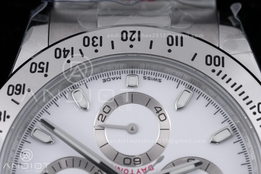 Daytona 116520 QF 1:1 Best Edition White Dial on SS Bracelet SA4130 V2