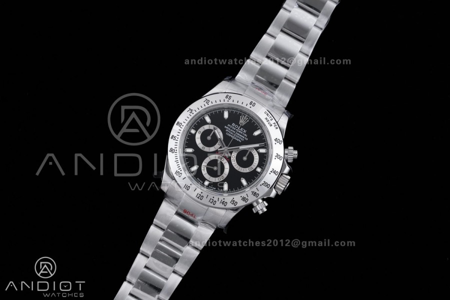 Daytona 116520 QF 1:1 Best Edition Black Dial on SS Bracelet SA4130 V2