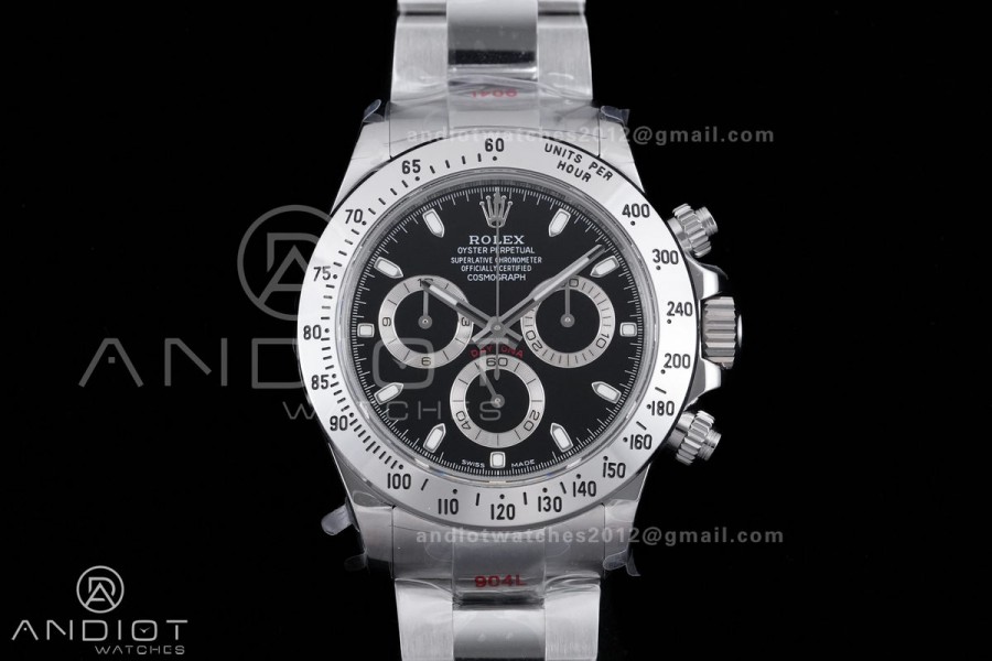 Daytona 116520 QF 1:1 Best Edition Black Dial on SS Bracelet SA4130 V2