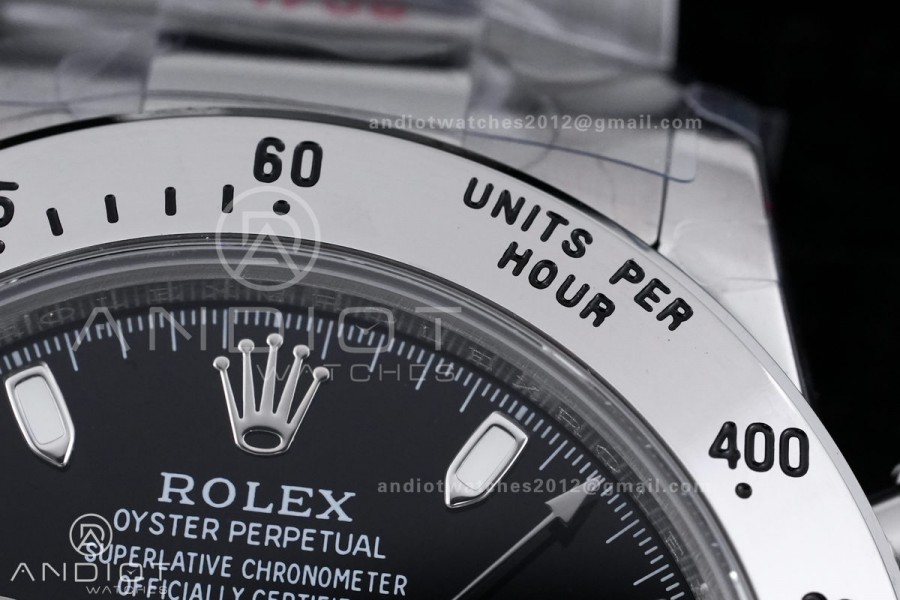 Daytona 116520 QF 1:1 Best Edition Black Dial on SS Bracelet SA4130 V2