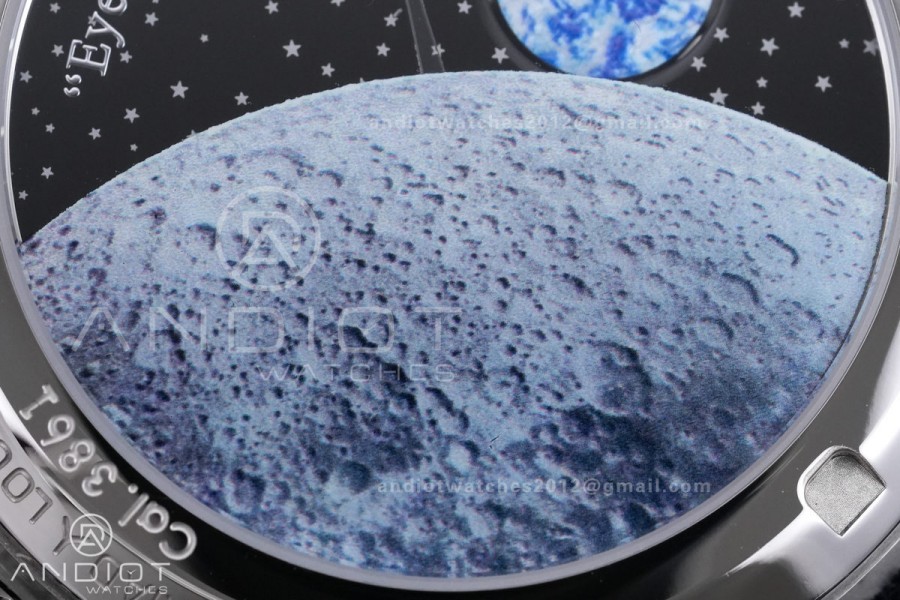 Speedmaster Professional Snoopy SS SMF 1:1 Best Edition Silver Dial Blue Marker On Blue Nylon Strap A3861(Free SS Bracelet)