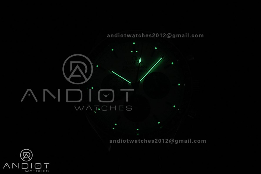 Speedmaster Professional Snoopy SS SMF 1:1 Best Edition Silver Dial Blue Marker On Blue Nylon Strap A3861(Free SS Bracelet)