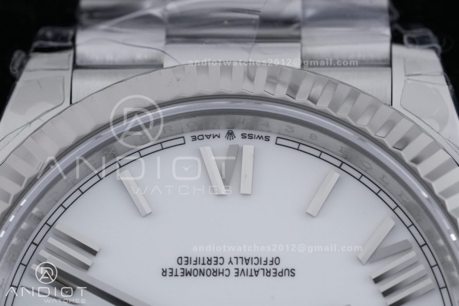 DayDate 40 228239 VSF 1:1 Best Edition White Roman Dial on President Bracelet VS3255 V2 (Gain Weight)182g