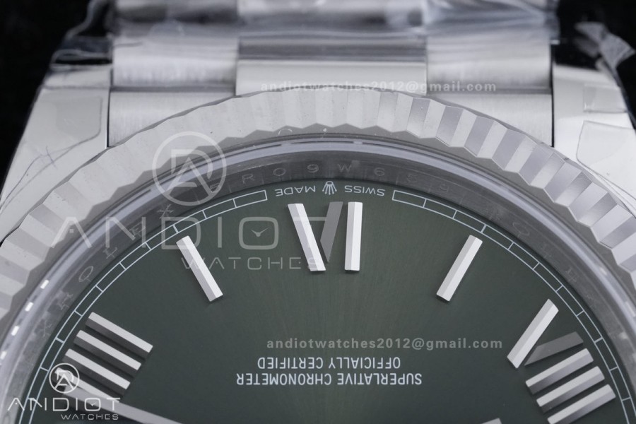 DayDate 40 228239 VSF 1:1 Best Edition Green Roman Dial on President Bracelet VS3255 V2 (Gain Weight)182g