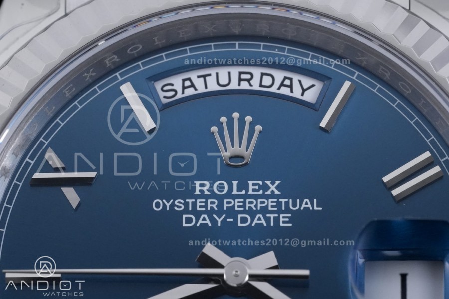 DayDate 40 228239 VSF 1:1 Best Edition Blue Roman Dial on President Bracelet VS3255 V2(Gain Weight)182g