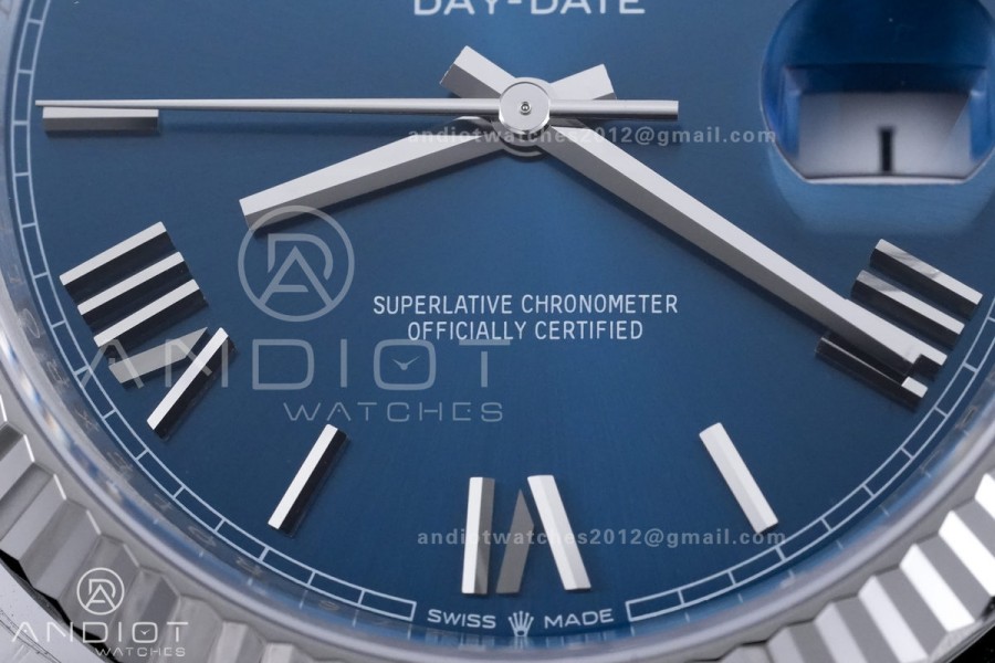 DayDate 40 228239 VSF 1:1 Best Edition Blue Roman Dial on President Bracelet VS3255 V2(Gain Weight)182g