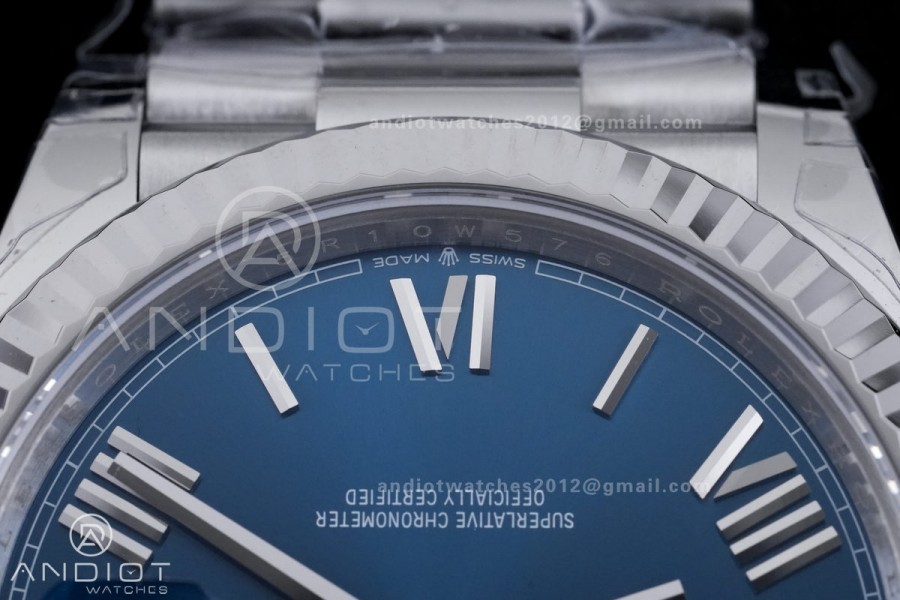 DayDate 40 228239 VSF 1:1 Best Edition Blue Roman Dial on President Bracelet VS3255 V2(Gain Weight)182g