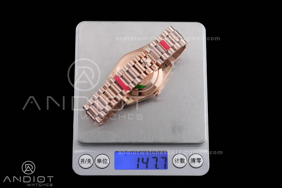 Day Date 228235 40mm 904L RG VSF 1:1 Best Edition Green Dial Roman Marker On RG President Bracelet DD3255