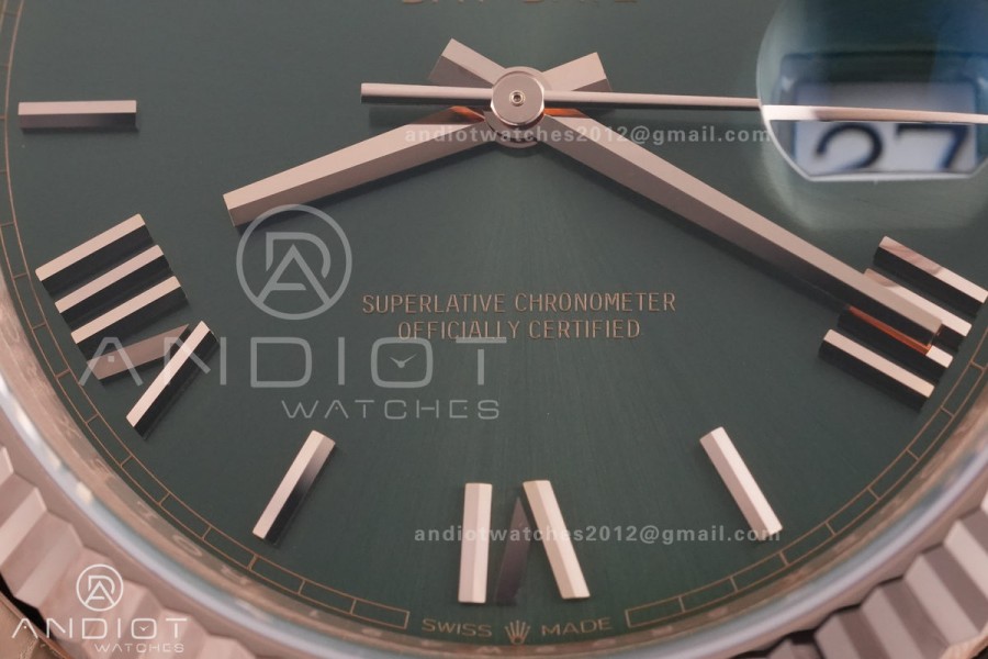Day Date 228235 40mm 904L RG VSF 1:1 Best Edition Green Dial Roman Marker On RG President Bracelet DD3255