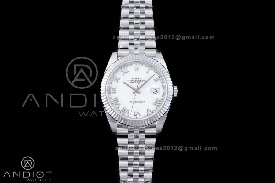 DateJust 41 126334 904L SS V2 VSF 1:1 Best Edition White Dial Roman Marker On Jubilee Bracelet DD3235