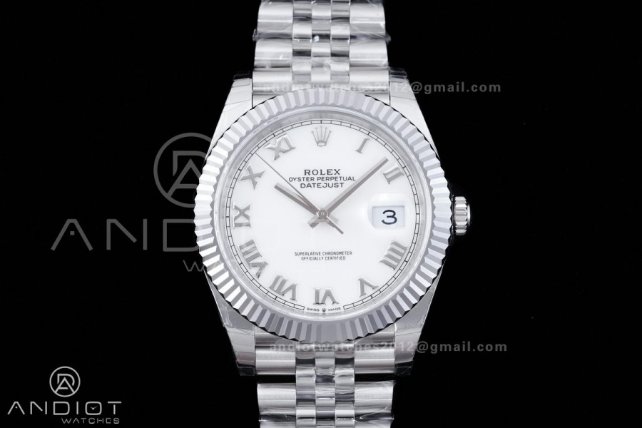 DateJust 41 126334 904L SS V2 VSF 1:1 Best Edition White Dial Roman Marker On Jubilee Bracelet DD3235