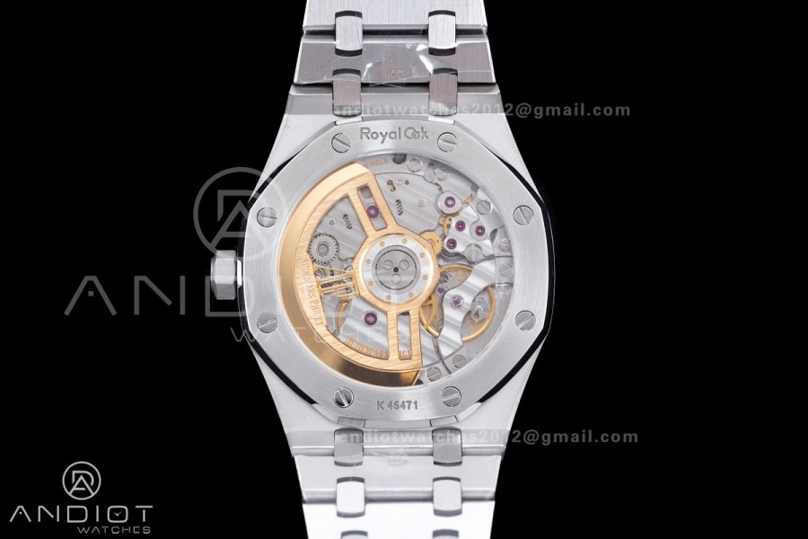 Royal Oak 41mm 15500 SS APSF 1:1 Best Edition Grey Textured Dial on SS Bracelet A4302 Super Clone