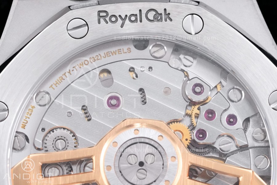 Royal Oak 41mm 15500 SS APSF 1:1 Best Edition White Textured Dial on SS Bracelet A4302 Super Clone