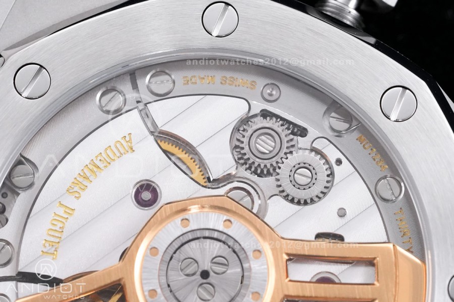 Royal Oak 41mm 15500 SS APSF 1:1 Best Edition White Textured Dial on SS Bracelet A4302 Super Clone