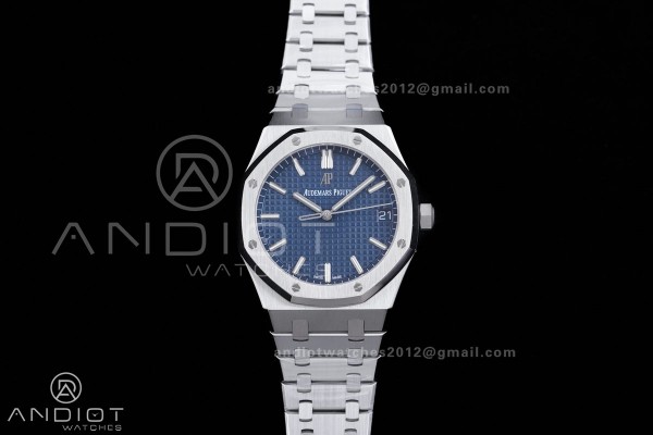 Royal Oak 41mm 15500 SS APSF 1:1 Best Edition Blue...