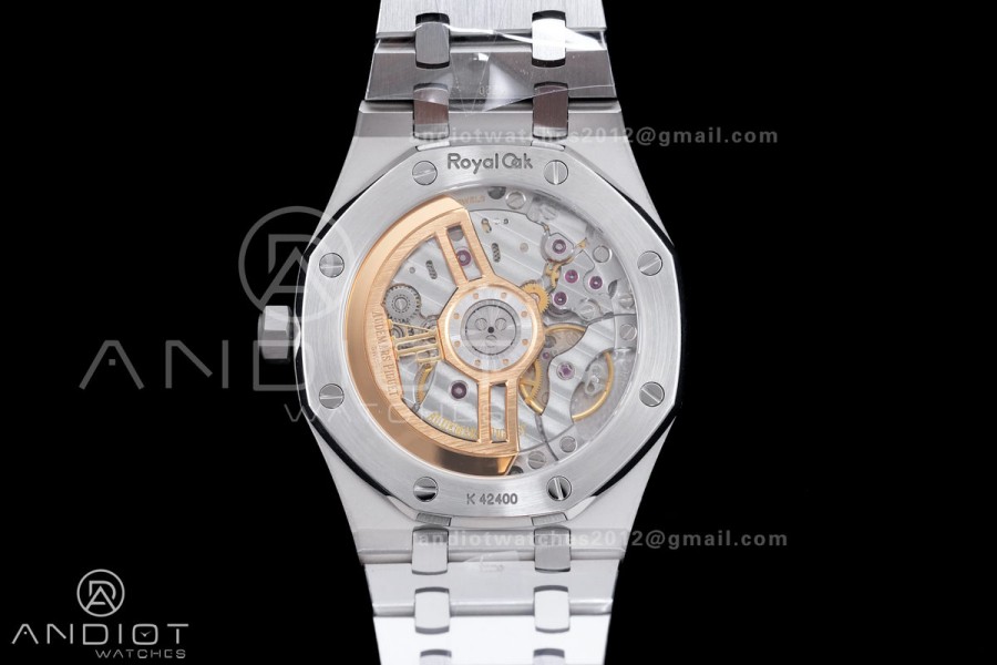 Royal Oak 41mm 15500 SS APSF 1:1 Best Edition Blue Textured Dial on SS Bracelet A4302 Super Clone