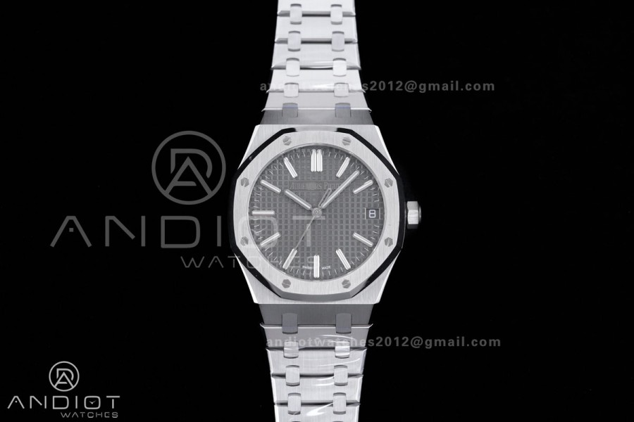 Royal Oak 15510 SS APSF 1:1 Best Edition Gray Dial on SS Bracelet SA4302 Super Clone