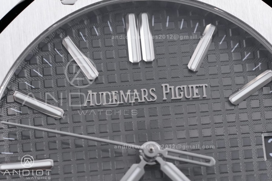 Royal Oak 15510 SS APSF 1:1 Best Edition Gray Dial on SS Bracelet SA4302 Super Clone