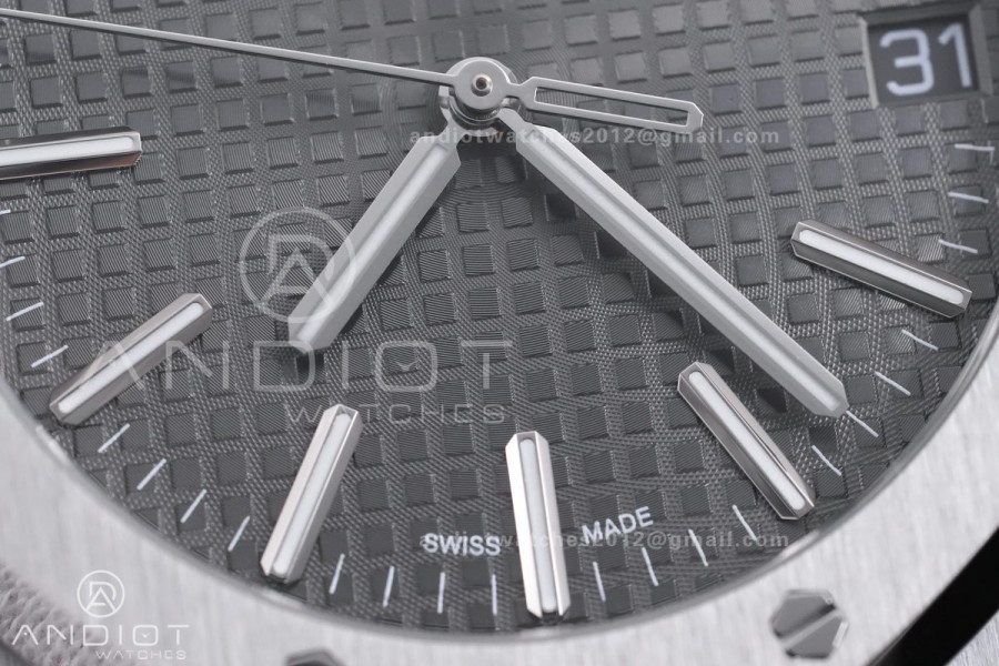 Royal Oak 15510 SS APSF 1:1 Best Edition Gray Dial on SS Bracelet SA4302 Super Clone