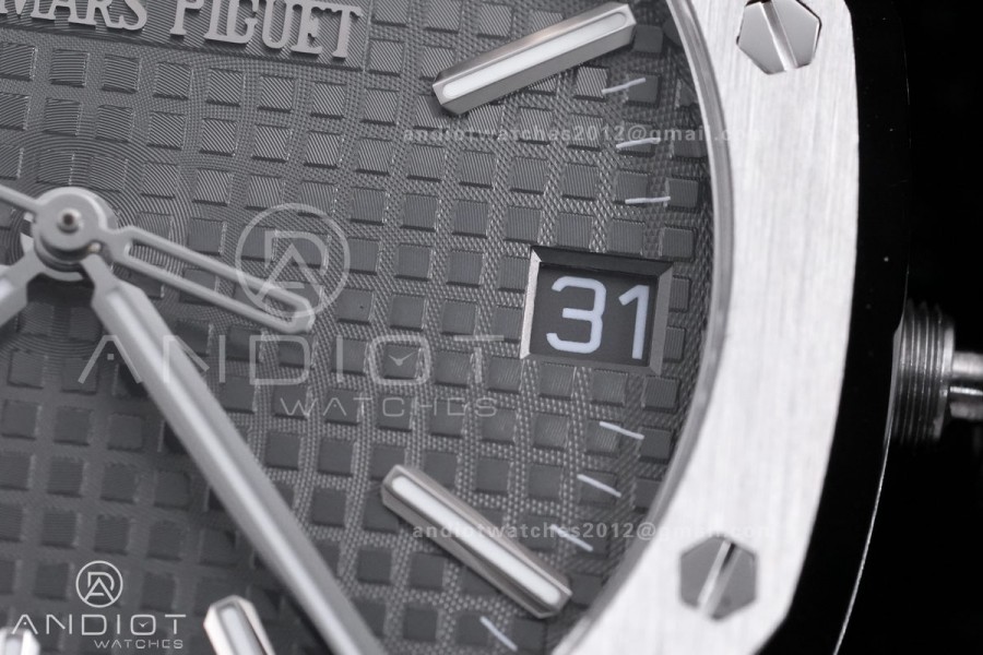 Royal Oak 15510 SS APSF 1:1 Best Edition Gray Dial on SS Bracelet SA4302 Super Clone